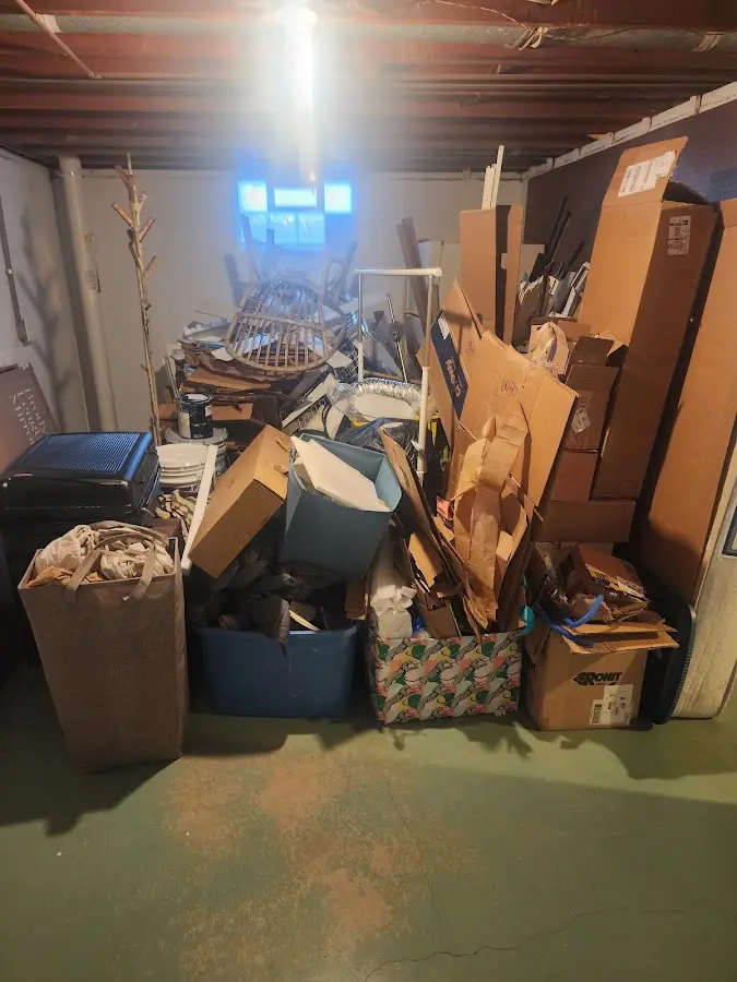 Roll-off dumpster container at job site for Yard Waste Dumpster Rental in Masontown